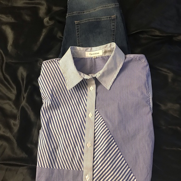 Calvin Klein button up shirt and jeans R 1892 s 10 - Picture 2 of 8